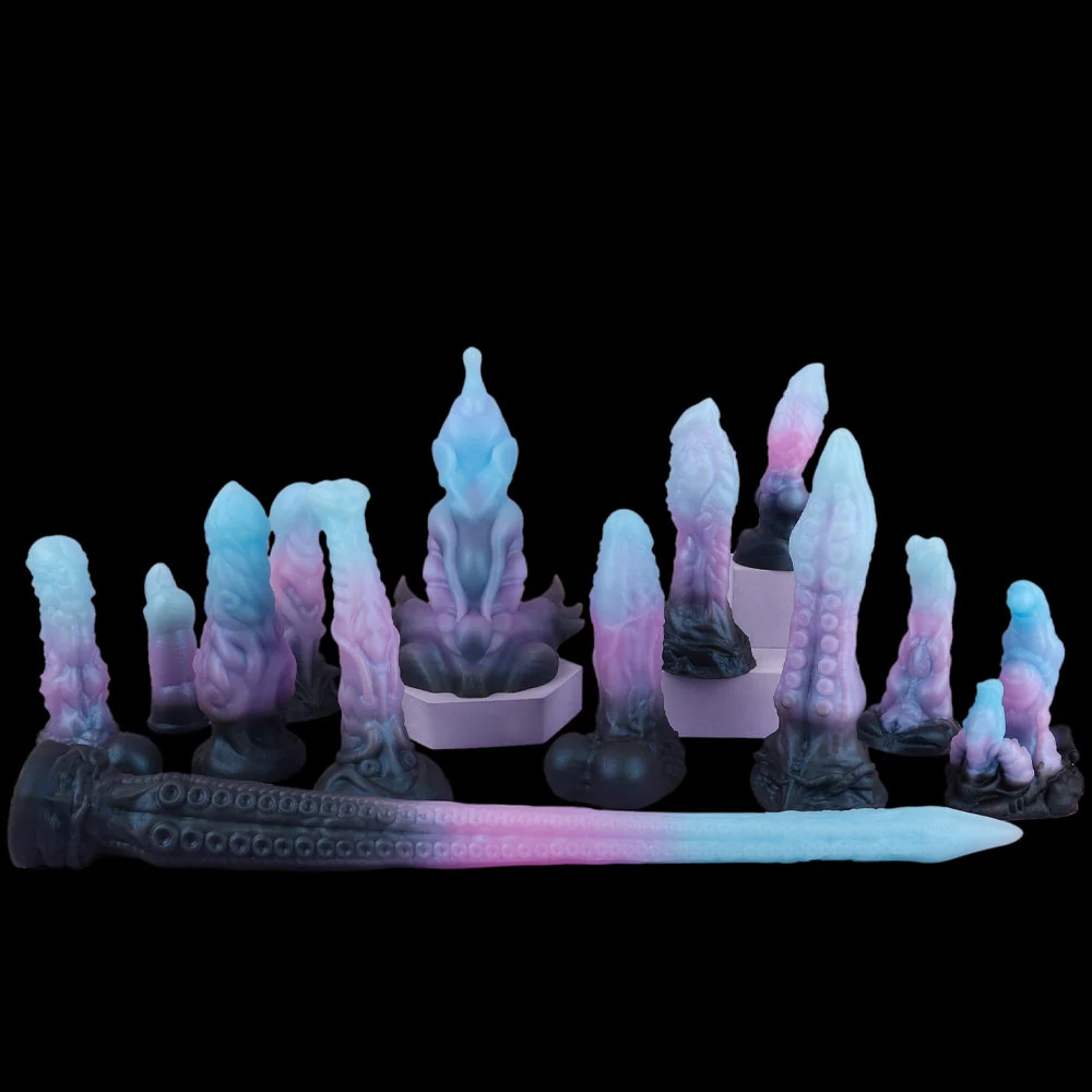 FAXI +TUBE-- Series Color Knot Dildo Knotted Fantasy Dildo - Image 4